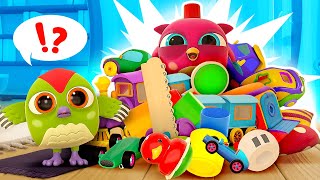 The Tidy Up song for kids Clean up toys with Hop Hop the owl songs for kids Nursery rhymes [upl. by Hahcim]