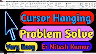 How to solve the cursor hanging problem in AutoCAD  Cursor hanging problem kaise solve karen [upl. by Llertnek]