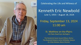 Eric Newbold Celebration of Life September 13 2024 1100 am [upl. by Alleusnoc360]