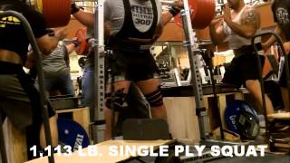 Blaine Sumner  1113 LB Single Ply Squat [upl. by Champaigne394]