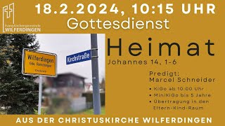 Gottesdienst der Evangelischen Kirchengemeinde Wilferdingen am 1822024 1015 Uhr [upl. by Derrek]