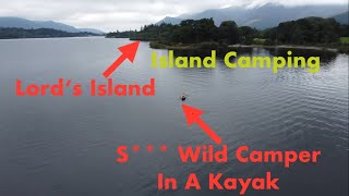 LAKE DISTRICT ISLAND STEALTHWILD CAMP WITH INFLATABLE KAYAK derwentwater lakedistrict [upl. by Renba703]