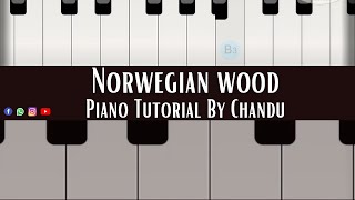 Norwegian Wood With Notes  KeyboardPiano Tutorial by Chandu  WeGotGuru  Learn Music Online [upl. by Ayat]