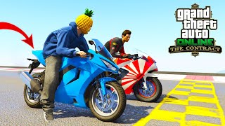 NUEVA NAGASAKI SHINOBI ¿LA MOTO MÁS RAPIDA DLC GTA ONLINE quotThe Contractquot GTA V TEST de VELOCIDAD [upl. by Thedric960]