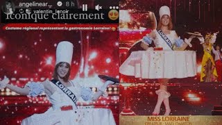 quotMiss France 2024  Miss Lorraine en costume de table sa réponse face aux moqueriesquot [upl. by Leroj]