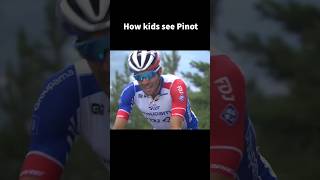 How kids see Thibaut Pinot vs How I see him tourdefrance tdf2023 giro [upl. by Corette]