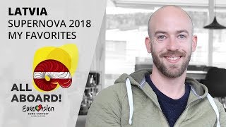 Supernova 2018 – My top 5 Eurovision 2018 – Latvia [upl. by Arrakat850]