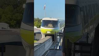 Walt Disney World Monorail pulling in at Disneyland Florida with the driver waved 6262024 [upl. by Alida579]