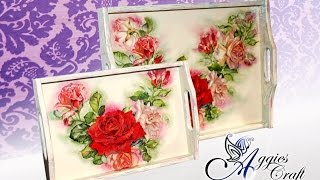 Decoupage tutorial  pittorico shading and single step crackles [upl. by Theresina]