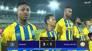 Pahang FA 3  1 Felda United Highlight HD  Liga Super  1772019 [upl. by Leatri]