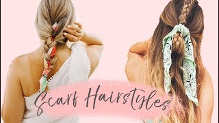 Easy To Do Scarf Hairstyles [upl. by Neryt]