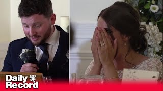 Scots groom exposes wifes big secret during wedding speech [upl. by Ytak602]