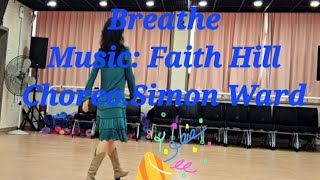 Breathe Line DanceIntermediate NC2S 32c 2w [upl. by Diskson672]