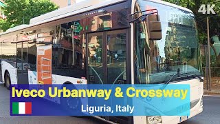 IVECO buses Urbanway amp Crossway  Liguria Italy [upl. by Atsed]