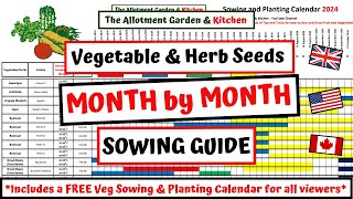 Your Month by Month Veggie Sowing Calendar Unveiled Useful for all Growing Zones amp Climates 134 [upl. by Daraj]