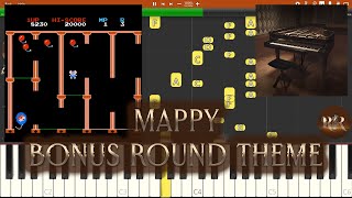 Mappy Music  Bonus Round Theme NES Soundtrack  Synthesia Piano [upl. by Iturk333]