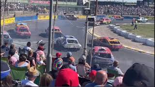 Saloon Stockcars Last Bender 131 Timmy Barnes WallopStraightIn 124 Andrew Mathieson  Raymond Gumn [upl. by Sondra]