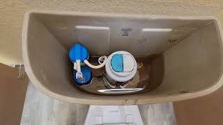 How to repair dual Flush Toilet Water Tank Valve Push Button [upl. by Ylrebmic]