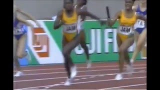 Womens 4x100 Relay1991 World ChampionshipsTokyo [upl. by Yelyah]