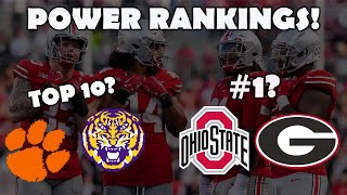 College Football Preseason POWER RANKINGS [upl. by Arawaj]