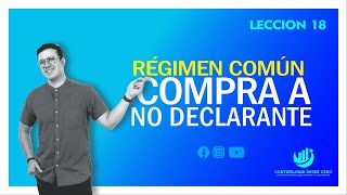 REGIMEN COMUN compra a NO DECLARANTE [upl. by Anivle]