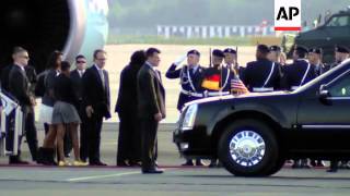 US President Obama arrives in Germany after G8 summit [upl. by Kila]