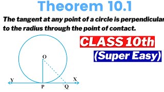 Theorem 101 Class 10  Circles Chapter 10 Easy Proof [upl. by Artep]