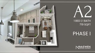 A2  14039  Phase I  One Bedroom  Virtual Tour  McEwen Northside Apartments [upl. by Gorton]