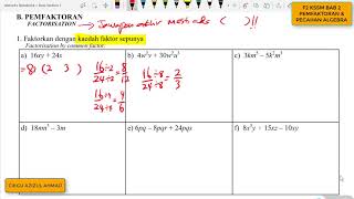 PEMFAKTORAN  KAEDAH FAKTOR SEPUNYA [upl. by Lucho]