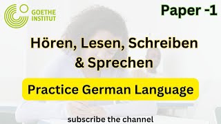 Start DeutschGoethe Zertifikat Deutsch A1 Paper 1  Hören Lesen Schreiben Sprechen mit Lösungen [upl. by Rech322]