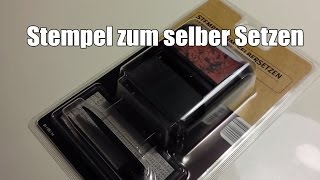 Stempel zum Selbersetzen vom Aldi [upl. by Hera]