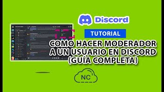 COMO HACER MODERADOR A UN USUARIO 👤 EN DISCORD GUÍA COMPLETA  Discord Tutorial [upl. by Levania]