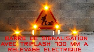 Barre de signalisation avec Triflash à relevage électrique et 2 gyrophares LED [upl. by Jade494]