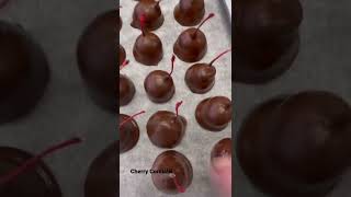 How to make Cherry Cordials  Day in the life of a Chocolate Shop shorts [upl. by Emolas]