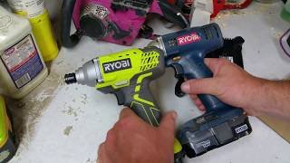 ryobi 18v 14quot impact a peek inside old vs new [upl. by Ansilme]