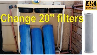 How to replace 20 inch filters for a water filtration system [upl. by Egoreg]