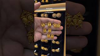 💎✨ So beautiful and eligent gold earrings designs from 3 grams earrings viralvideo goldjewellery [upl. by Max]