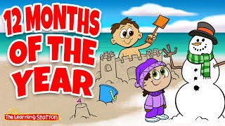 12 Months of the Year ♫ Learn Months Song ♫ with Don Monopoli ♫ Kids Songs by The Learning Station [upl. by Ramirol]