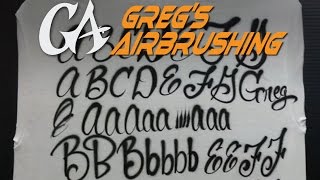 How to Airbrush the Script Alphabet  Lettering Basics [upl. by Sikleb]