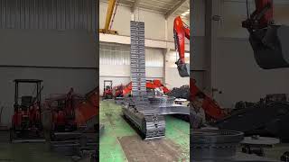 Chain installation process for large excavators automobile excavator robot tank military toys [upl. by Ymme]