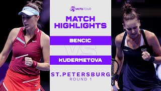 Belinda Bencic vs Veronika Kudermetova  2022 St Petersburg Round 1  WTA Match Highlights [upl. by Lairbag]