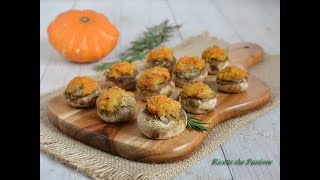 Funghi ripieni di zucca e gorgonzola  Ricette che Passione [upl. by Suoivatnod]