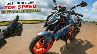 2024 New KTM Duke 390  Top Speed  0 to 100  0 to 120  1st to 6th All Gears Top Speed [upl. by Elleiand424]