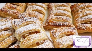 Thermomix® TM5  Apfeltaschen mit Blätterteig [upl. by Eadnus]