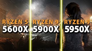 AMD Ryzen 5 5600X vs Ryzen 9 5900X vs Ryzen 9 5950X [upl. by Natsrik]