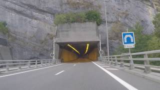 France by Autoroute  A40 Nantua J8  J10  tunnels and viaducts [upl. by Nemrac965]