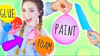 Making Slime With Balloons DIY Balloon Popping Slime Tested [upl. by Bicknell354]