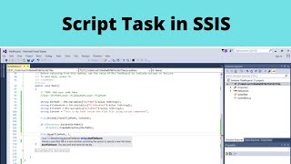 18 Script Task in SSIS  Using script task in SSIS [upl. by Gal]