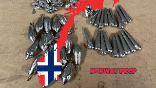 Norway Shore Fishing Prep Part 1  Making Lead Fishing Weights [upl. by Llerot]