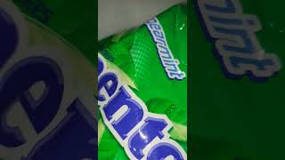 ASMR Opening and Pouring Spearmint Mentos Chewy Dragees candy viral satisfying shortsvideo [upl. by Annim]